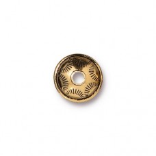10x6mm TierraCast Western Beads - Antique Gold - Each
