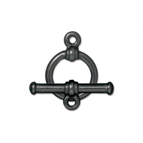 11mm TierraCast Bar & Ring Toggle Clasp - Black Oxide