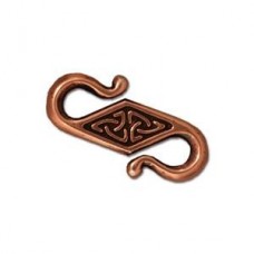 22x10mm TierraCast Celtic S-Hook Clasp - Antique Copper - Each