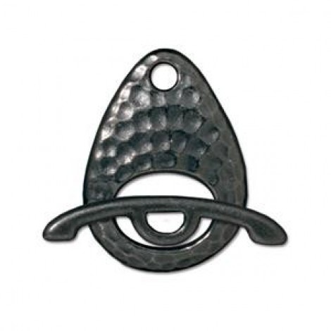 22x17mm TierraCast Hammertone Ellipse Toggle Set - Black Oxide - Per Set