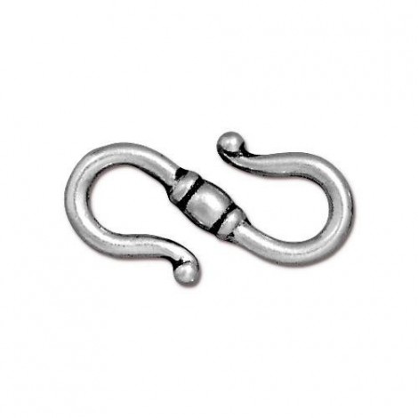 23x12mm TierraCast Classic 'S' Clasp - Antique Fine Silver Plated