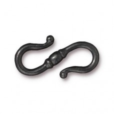 23x12mm TierraCast Classic 'S' Clasp - Black Oxide - Each