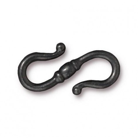 23x12mm TierraCast Classic 'S' Clasp - Black Oxide - Each 23x12mm TierraCast Classic 'S' Clasp - Black Oxide - Each