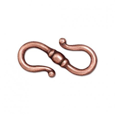 23x12mm TierraCast Classic 'S' Clasp - Antique Copper Plated - Each 23x12mm TierraCast Classic 'S' Clasp - Antique Copper Plated - Each