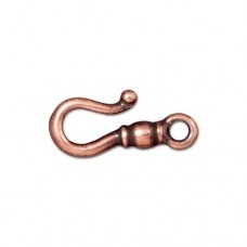20mm TierraCast Classic Hook Clasp - Antique Copper Plated