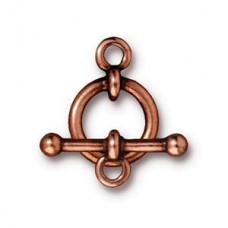 12mm TierraCast Anna Clasp - Antique Copper Plated - Each