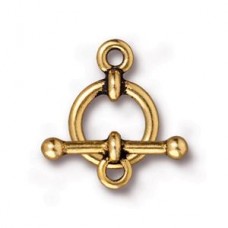 12mm TierraCast Anna Clasp - Antique 22K Gold Plated