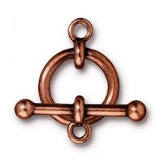 15.7mm TierraCast Anna Toggle Clasp Set - Ant Copper - Each