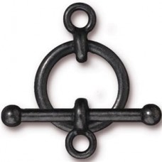 18mm TierraCast Anna Toggle Clasps - Black Oxide