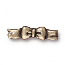 17mm TierraCast Bow Clasp Bar - Antique Brass Oxide - Pack of 2