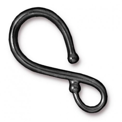 33x16mm TierraCast Classic Hook Clasp - Black Oxide - Each 33x16mm TierraCast Classic Hook Clasp - Black Oxide - Each