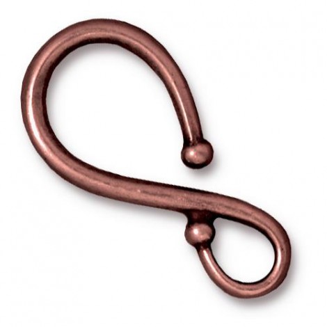 33x16mm TierraCast Classic Hook Clasp - Antique Copper - Each 33x16mm TierraCast Classic Hook Clasp - Antique Copper - Each