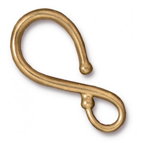33x16mm TierraCast Classic Hook Clasp - 22K Gold Plated - Each 33x16mm TierraCast Classic Hook Clasp - 22K Gold Plated - Each
