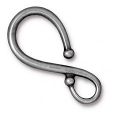 33x16mm TierraCast Classic Hook Clasp - Antique Pewter