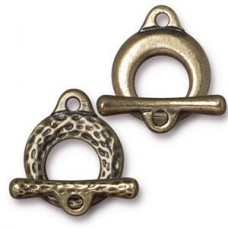13mm TierraCast Makers Toggle Clasp - Ant Brass Oxide - Each