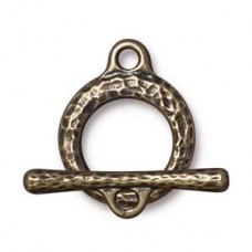 17mm TierraCast Craftsman Toggle Clasp - Brass Oxide