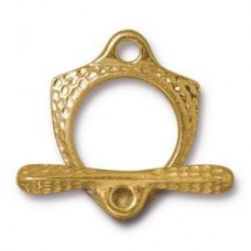 18mm TierraCast Forged Toggle Clasp Set - Gold Plated