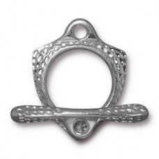 18mm TierraCast Forged Toggle Clasp Set - Rhodium Bright