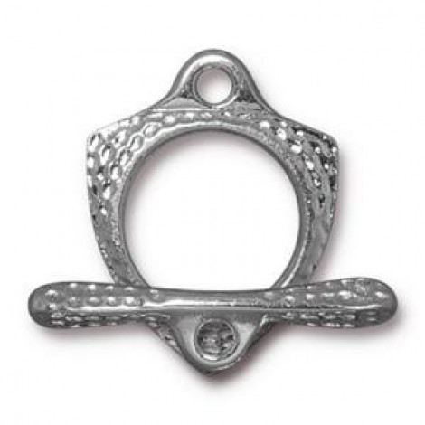 18mm TierraCast Forged Toggle Clasp Set - Rhodium Bright - Per Set