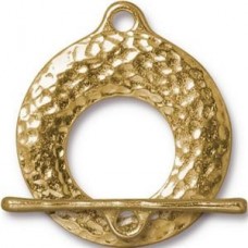 27mm TierraCast Artisan Toggle Clasp - Gold Plated - Each
