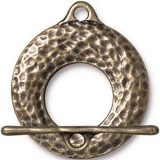 27mm TierraCast Artisan Toggle Clasp- Ant Brass Oxide - Each