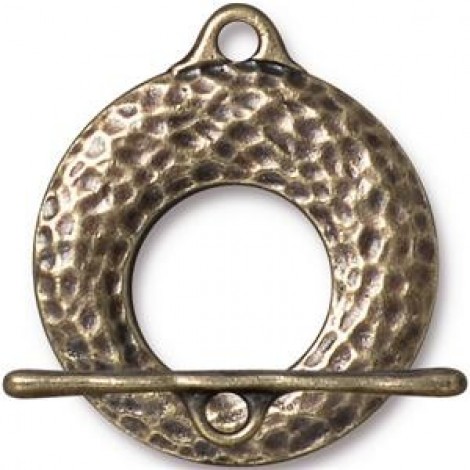 27mm TierraCast Artisan Toggle Clasp- Ant Brass Oxide - Each