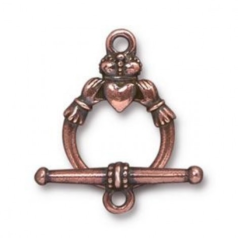16mm TierraCast Claddagh Toggle Clasp Set - Ant Copper