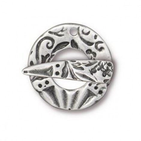 19mm TierraCast Flora Toggle Clasp Set - Ant Pewter
