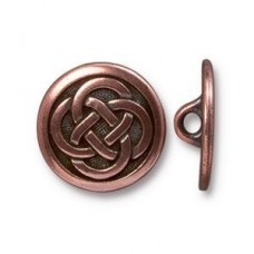 16mm TierraCast Celtic Knot Button - Ant Copper - Each