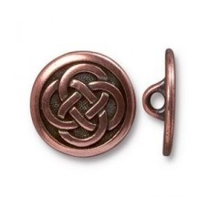 16mm TierraCast Celtic Knot Button - Ant Copper