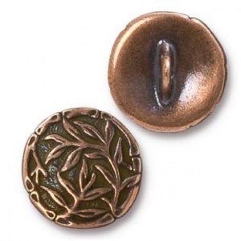 16mm TierraCast Bamboo Button - Ant Copper