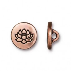 12mm TierraCast Small Lotus Button - Ant Copper