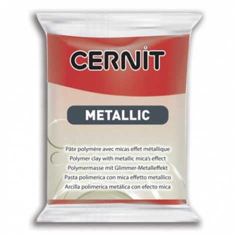 Cernit Polymer Clay - Metallic - Red - 56gm