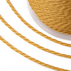 1mm Korean Waxed Polyester Twisted Cord - Goldenrod - 11m spool