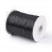 1mm Korean Waxed Polyester Braided Cord - Black - 155m (170yd) spool
