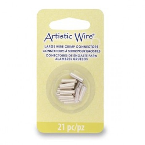 Artistic Wire Large Wire Crimps - Silver - Assorted - Pack of 21