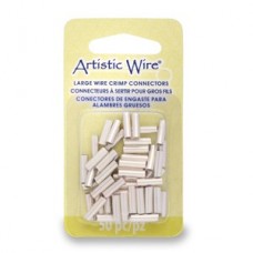 Artistic Wire Large Wire Crimps - 12ga Silver Plated