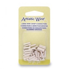 Artistic Wire Large Wire Crimps - 16ga Silver Plated
