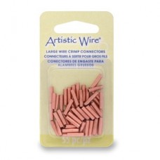 Artistic Wire Large Wire Crimps - 14ga Bare Copper - Pack of 55