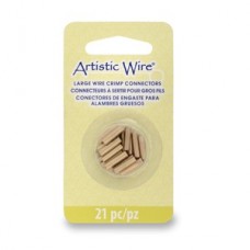 Artistic Wire Large Wire Crimps - Brass - Assorted - Pack of 21