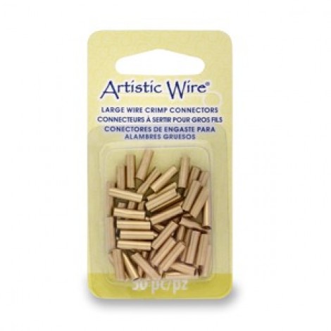 Artistic Wire Large Wire Crimps - 12ga Brass Color