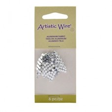 Artistic Wire Aluminium Fabric Mesh - 26x26mm - Silver - 6pc