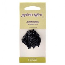 Artistic Wire Aluminium Fabric Mesh - 26x26mm - Black - 6pc