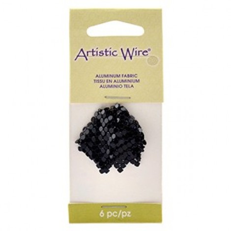 Artistic Wire Aluminium Fabric Mesh - 26x26mm - Black - 6pc