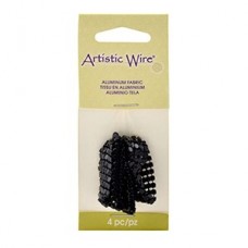 Artistic Wire Aluminium Fabric Mesh - 16x77mm - Black - 4pc