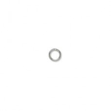 5mm (3.4mm ID) 20ga Round Open Jumprings - Silver Plated Brass - Pack of 50