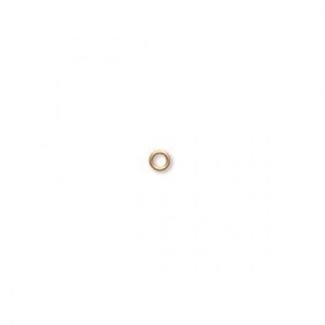 3mm OD (1.7mm ID) 22ga Gold Plated Round Open Jumprings - Pack of 100 3mm OD (1.7mm ID) 22ga Gold Plated Round Open Jumprings - Pack of 100