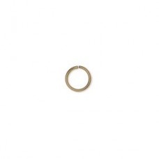 7mm 20ga Antique Gold Plated Brass Open Round Jumprings - Pack of 50