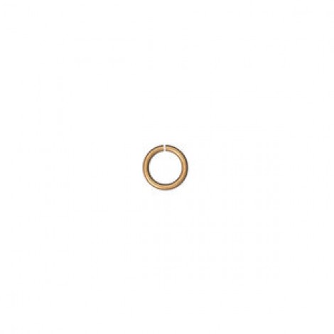 6mm 20ga Antique Gold Plated Brass Open Jumprings - Pack of 50