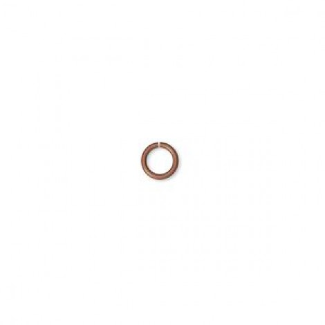 5mm (OD) 22ga Antique Copper Plated Round Open Jumprings - Pack of 100